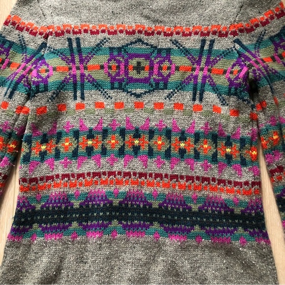 Chaps Denim Grey Jacquard Sweater - Picture 4 of 11